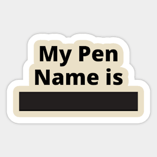 Pen Name t-shirt Sticker